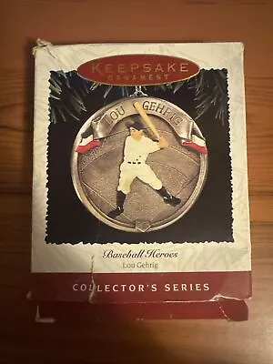 Hallmark Keepsake 1995 Ornament MLB New York Yankees Baseball Heroes LOU GEHRIG • $6