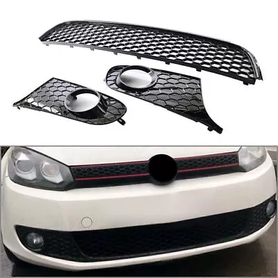 $80.34 • Buy Fit VW Golf MK6 /Jetta SportWagen 09-13 Front Lower Grille Mesh +Fog Light Grill