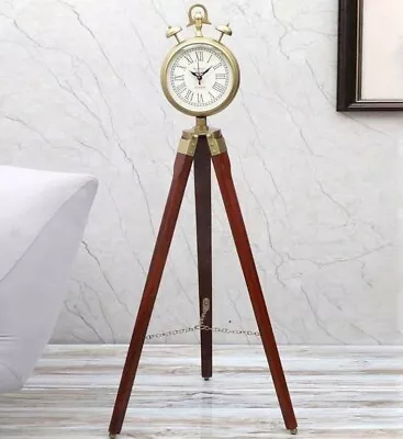 Tripod Clock Floor Clock Vintage Style Clock Analogue Clock Home/Office Décor • $179.55