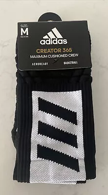 Brand New Adidas Unisex Creator 365 Cushioned Crew Socks Medium XL Black White • $9.97