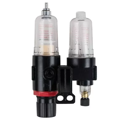 1/4''Air Compressor Filter Oil Water Separator Airbrush Trap Regulator Gauge A+ • $20.99