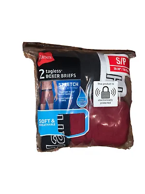 Men’s Small Hanes Stretch 2 Count Tagless Boxer Briefs Assorted Colors • $8.79