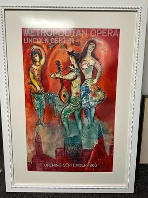 1966 Original Lithograph By Marc Chagall Metropolitan Opera Poster Framed • $1999.95