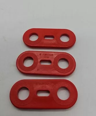 £2.99 • Buy 3 X MECCANO PIECES PARTS OF JUNIOR CONSTRUCTION SET SPARES RED ROD PLASTIC 1983
