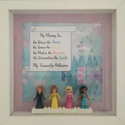 £21.95 • Buy Personalised Lego Disney Princess Frame, Girls Gift, Kids Gift, 3D Box Frame