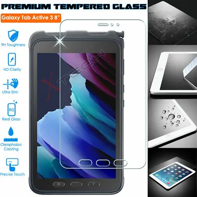 TEMPERED GLASS Screen Protector For Samsung Galaxy Tab Active 3 8  T570 T575 • £6.95