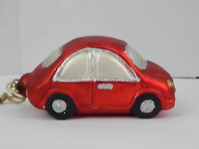 Red Volkswagen Car Christmas Ornament ~ Glass • $4.25