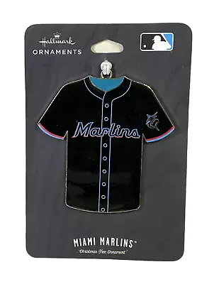 Hallmark Miami Marlins MLB Uniform Jersey Metal Enamel Xmas Ornament NWT • $16.88