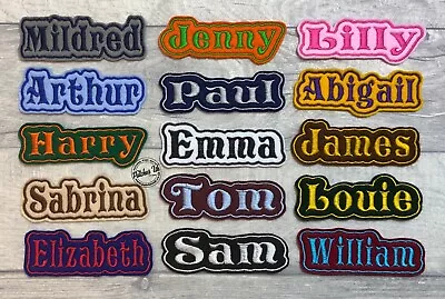 Personalised Name Embroidered Felt Patch Badge Sew On Iron On Kids Fashion  • £3.65