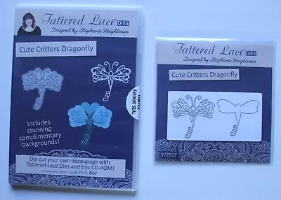 £9 • Buy Tattered Lace Cute Critters Dragonfly Dies + CD Rom