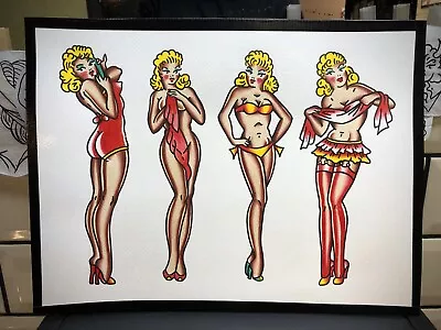 Tattoo Flash Original Painting Sailor Jerry Pinups  • £15