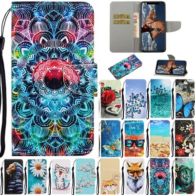 $14.89 • Buy For IPhone 13 14 11 Pro Max 7 8 Pattern Magnetic Leather Wallet Flip Case Cover