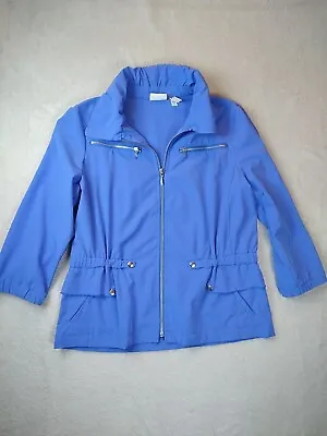 Chico's Zenergy 0 Women's Small Lightweight Jacket Full Zip 3/4 Sleeve BluPurple • $7