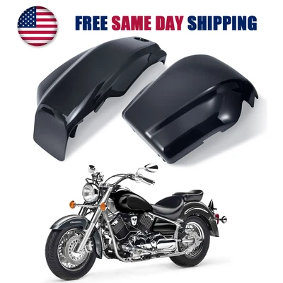 $64.85 • Buy Gloss Black Battery Side Fairing Covers For Yamaha V STAR 1100 XVS1100 1999-2011