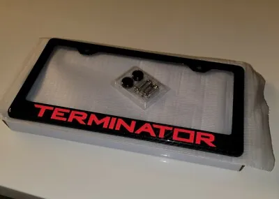 $45 • Buy TERMINATOR COBRA SVT License Plate Frame Premium Carbon Fiber (Red)