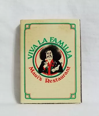 Vintage Viva La Familia Restaurant Matchbox Maui Hawaii Advertising Matchbook • $12.99