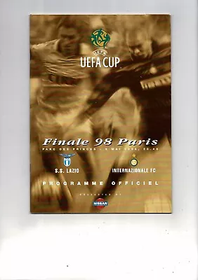 1998 Lazio V Inter Milan UEFA Cup Final Football Programme • £10