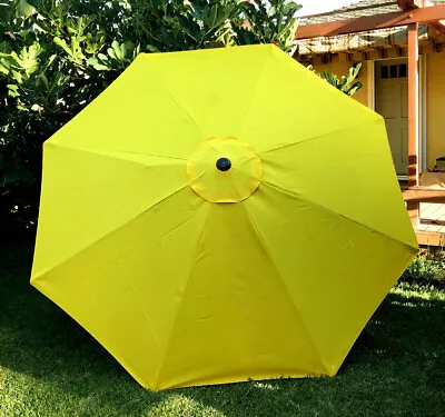 Bellrino Patio Umbrella Canopy  Cover Replacement  Fit 9ft 8 Ribs Yellow Color • $28.99