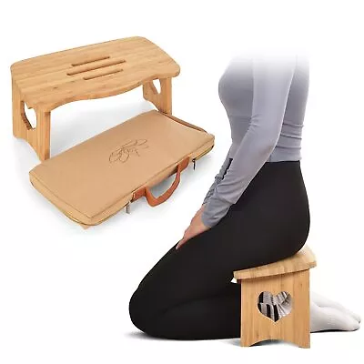 Meditation Bench Folding 19.69 X 7.48 X 2.56 Inches Original Wood Color  • $59.63