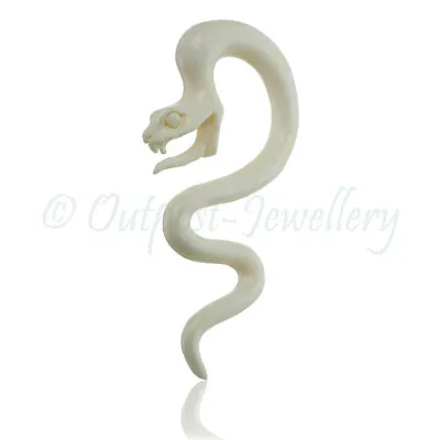 £12.79 • Buy Buffalo Bone Snake Ear Piercing Spiral Plug Serpent Dragon Stretcher Taper Claw