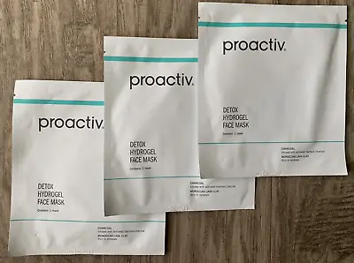 Proactiv Detox Hydrogel Face Mask Charcoal Moroccan Lava Clay Lot Of (3) New B3 • $22.49