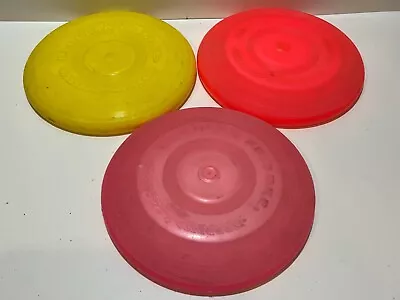 Vintage Original 1966 Wham-O Frisbee Lot #7 -- Regular Yellow Pink And Hot Pink • $25