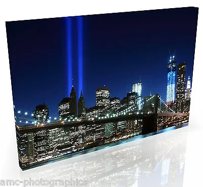 £29.99 • Buy New York City Skyline NYC Brooklyn Bridge * Top Quality Box Canvas A1 A2 A3