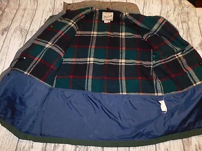 Vtg Woolrich Jacket Wool Lined Green Barn Chore Coat Men's M • $45