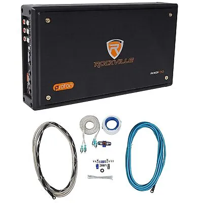 Rockville RXD-F30 Micro Motorcycle Amplifier 2400w Peak 4 Channel 4x150W+Amp Kit • $164.95