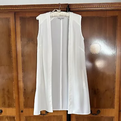 M&S Cream Long Line Waistcoat Size 8 • £1.50