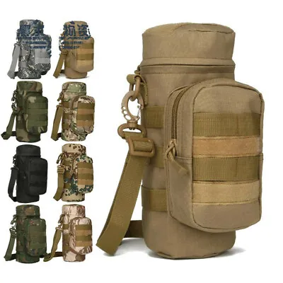 Outdoor Tactical Gear Military Molle Water Bottle Bag Hiking Kettle Pouch Holder • $22.84