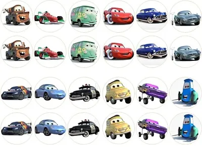 £1 • Buy 24 X Disney Cars Cake Toppers Edible Wafer Paper