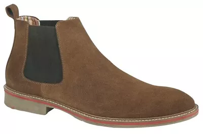 Mens Suede Leather Ankle Chelsea Boots Twin Gusset Roamers Smart Pull On Casual • £31.50