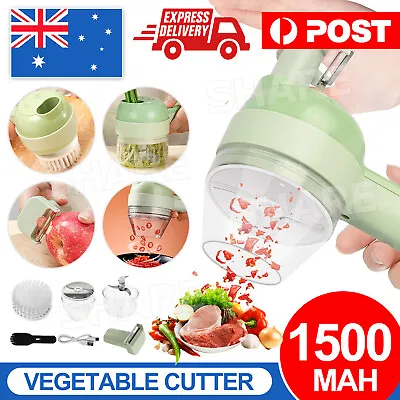 $19.95 • Buy Mini 4in1 Handheld Electric Vegetable Slicer Cutter Food Chopper Grinde Wireless
