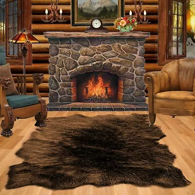 $299.99 • Buy Bear Skin Accent Rug, Sheepskin, Random Shape Area Throw, FUR ACCENTS 