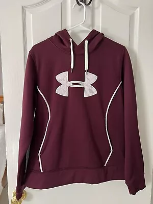 Under Armour Cold Gear Storm Large Maroon Fleece Hoodie • $25