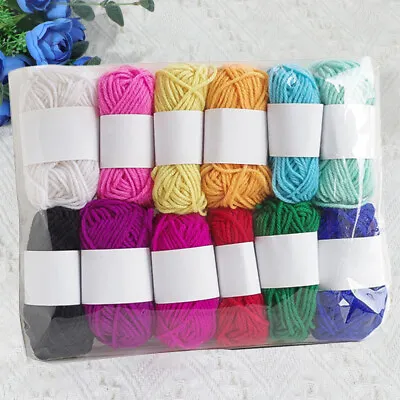 £7.81 • Buy 12pcs Sweater Yarn Knitting Yarn Set Crochet Cotton Yarn Bulk Yarn Clearance