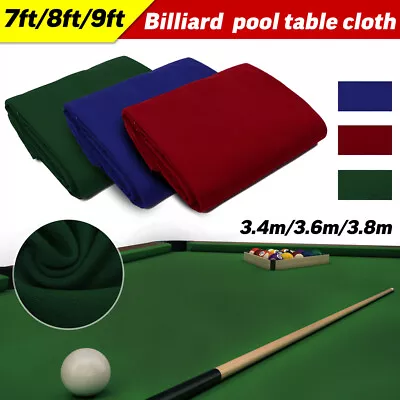 Premium 7/8/9ft Pool Table Cloth Felt Snooker Accessories Billiard Tablecloth  • $41.99