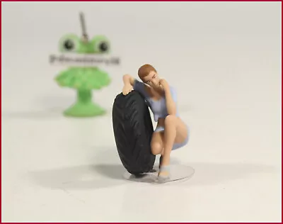 1:43 Figure Of A Russian Girl With An Off-road LADA Wheel Handmade  USSR Qualit • $19.90