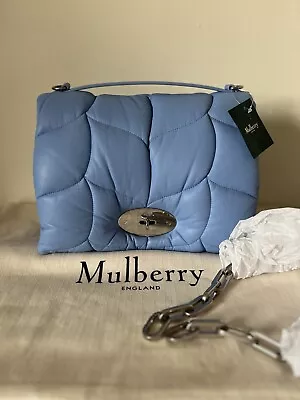 Mulberry Softie Bag Cornflower Blue Silver Hardware Ex Display • £399