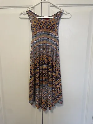 $10 • Buy Tigerlily Multicoloured Patchwork Sleeveless Swing Dress - Size 8