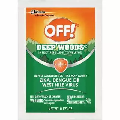 OFF! Deep Woods Insect Repellent Towelettes  (12 Wipes) EPA Reg. No. 4822-258 • $7.99