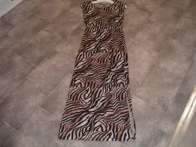 Size S W118 By Walter Baker Black Brown Grey Cosy Jersey Maxi Dress • $5.60