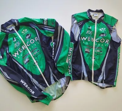 Vintage Webcor Cycling Team Lightweight Jacket + Vest Size Men's Medium Voler • $29.99