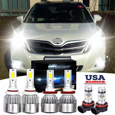 6000K For Toyota Venza 2009-2016 -6x LED Headlights High Low Fog Light Bulbs Kit • $27.19