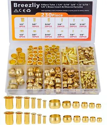 Breezliy Compression Fittings Assortment Kit-6 Sizes1/8 3/16  1/4  5/16  3/8 ... • $29.85