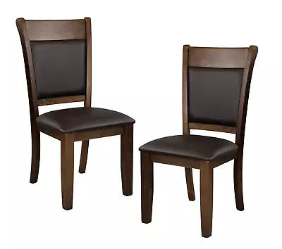 Rustic Brown Finish Side Chairs Set Of 6 Wooden Kitchen Dining Furniture Modern • $675