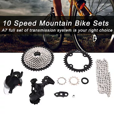 A7 Mountain Bike 1x10 Speed Group Set 1x10 Speed Shifter Derailleurs Group 1 Vis • $124.30