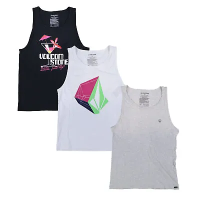 Volcom Mens Tank Top T-Shirt Crew Neck Sleeveless Logo Print Cotton S L Xl New • $19.99