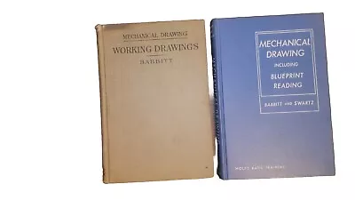 Lot Of 2 Antique Mechanical Drawing Books- Babbit & Swartz • $19.99